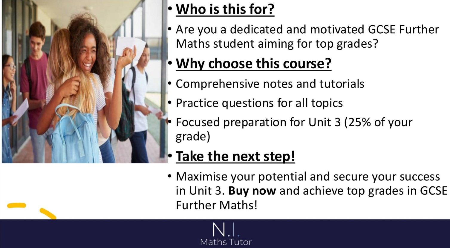 CCEA GCSE Further Maths Unit 2 Revision Course who is it for?