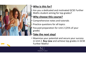 GCSE Further Maths Mastery: Unit 2: Revision Course (MECHANICS) 