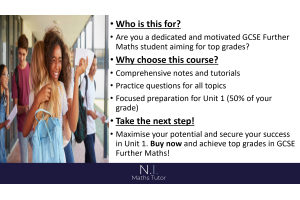 GCSE Further Maths Mastery: Unit 1 Revision Course (PURE) 