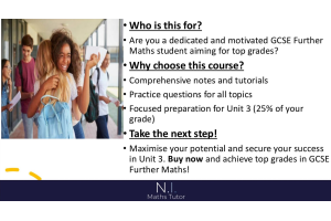 GCSE Further Maths Mastery: Unit 3: Revision Course (STATISTICS) 